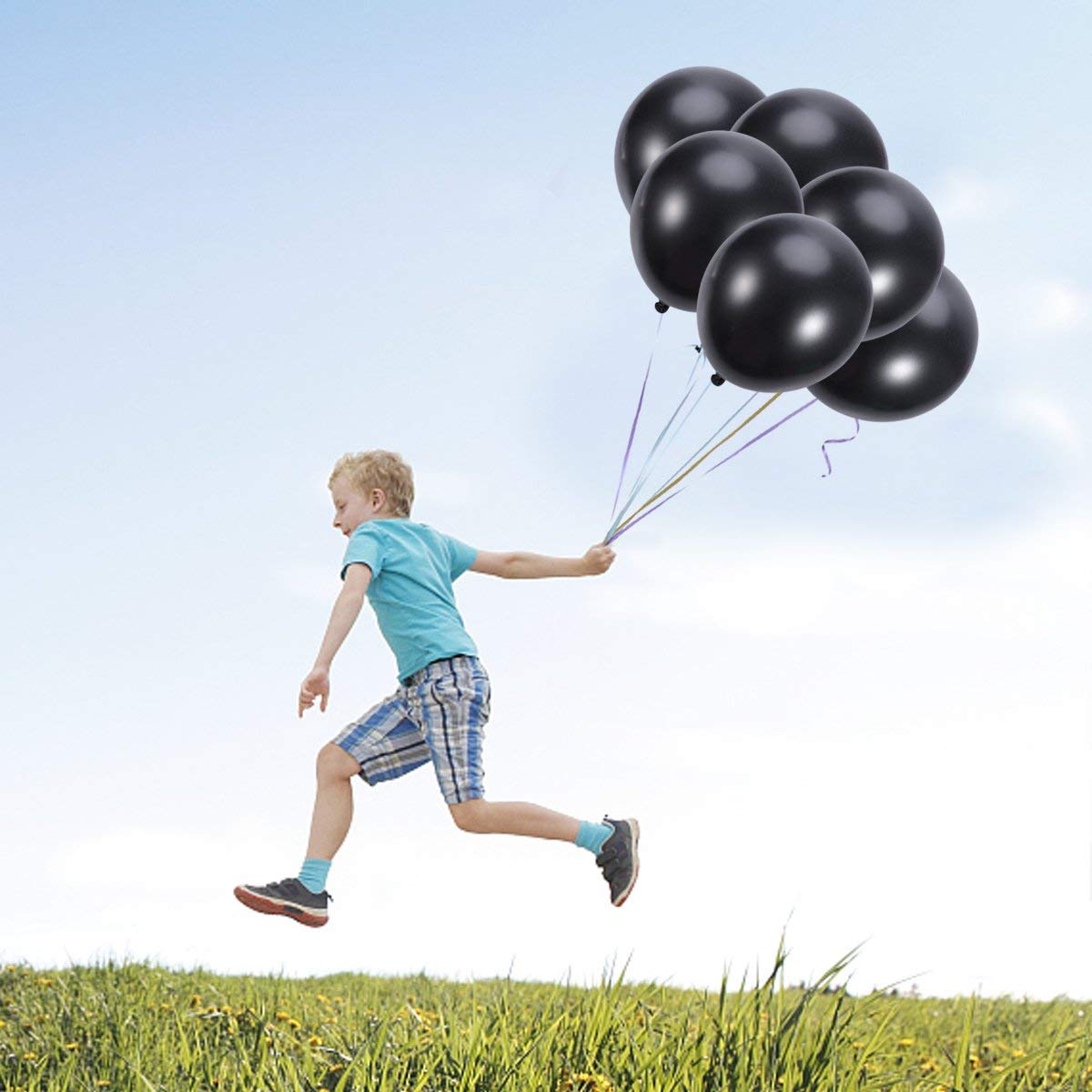 Balloonistics 10 Inch HD Metallic Shiny Balloons for Birthday Decoration, Decoration for Weddings, Engagement, Baby Shower, 1st Birthday, Anniversary, Birthday Party (Pack of 50) (Black) - Image 7 thumbnail