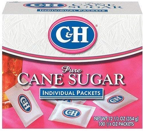 C&H, Cane Sugar, Sugar Packets, 12.5oz Box (Pack of 2)