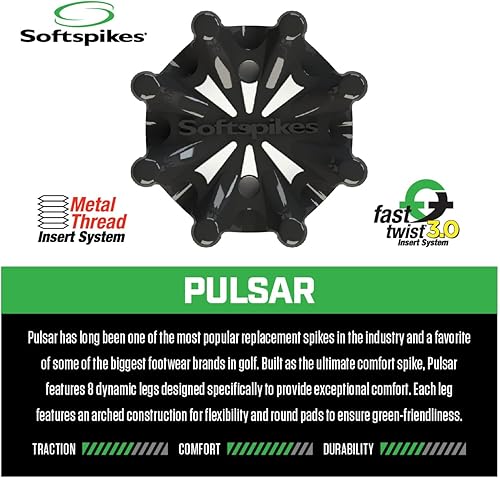 Miniatura 2 de SOFTSPIKES Tacos de golf Fast Twist 3.0 Value Pack – Negro – También se adapta a los sistemas de tacos Tri-Lok, Slim-Lok y Tour Lock