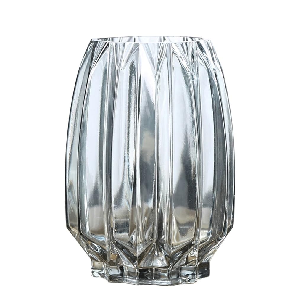Vase en verre transparent de qualité pour bouquet de roses