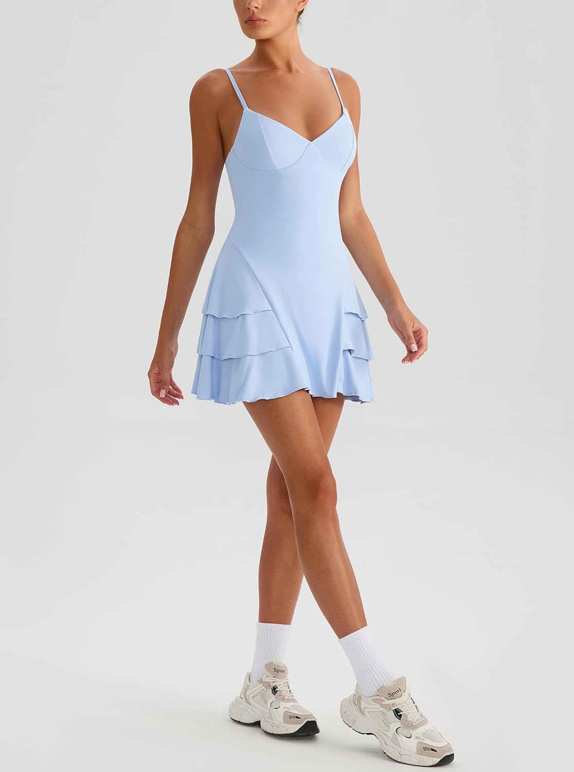 Womens Tennis Dress with Built-in Bra & Shorts Pockets Summer Dresses for Women Workout Golf Outfits