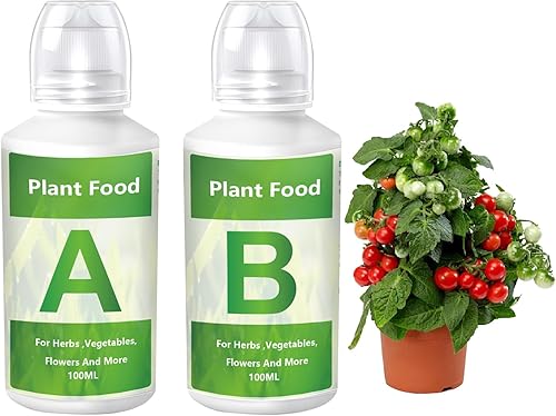 Hydroponic Nutrients - Liquid Fertilizer for Plants | A & B Plant Food for Hydroponics Growing System and Potted Houseplants, Plant Fertilizer