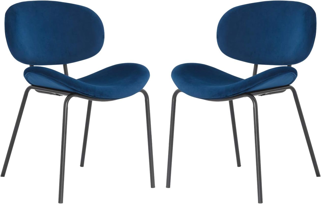 BUTII Velvet Accent Upgrade Chair Modern Large Luxury Chair Suitable for Living Room Lounge Chair for Bedroom Set (Blue, 2)