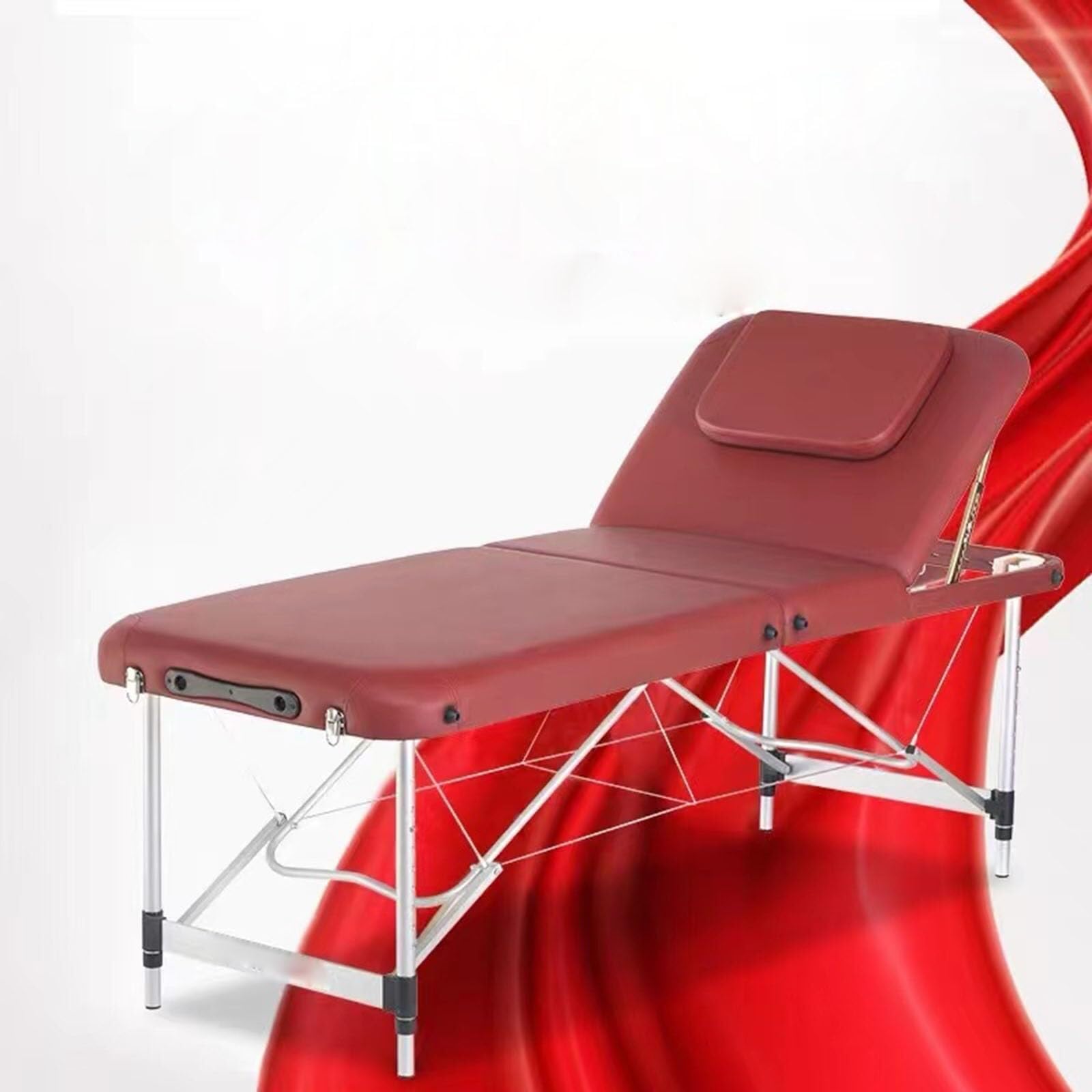 Lettini da Massaggio Professionali, Lettino Portatile per Extension Ciglia, Tavolo per Tatuaggi in Alluminio, Altezza Regolabile, Lettino da Spa Leggero con Borsa per Il TR(