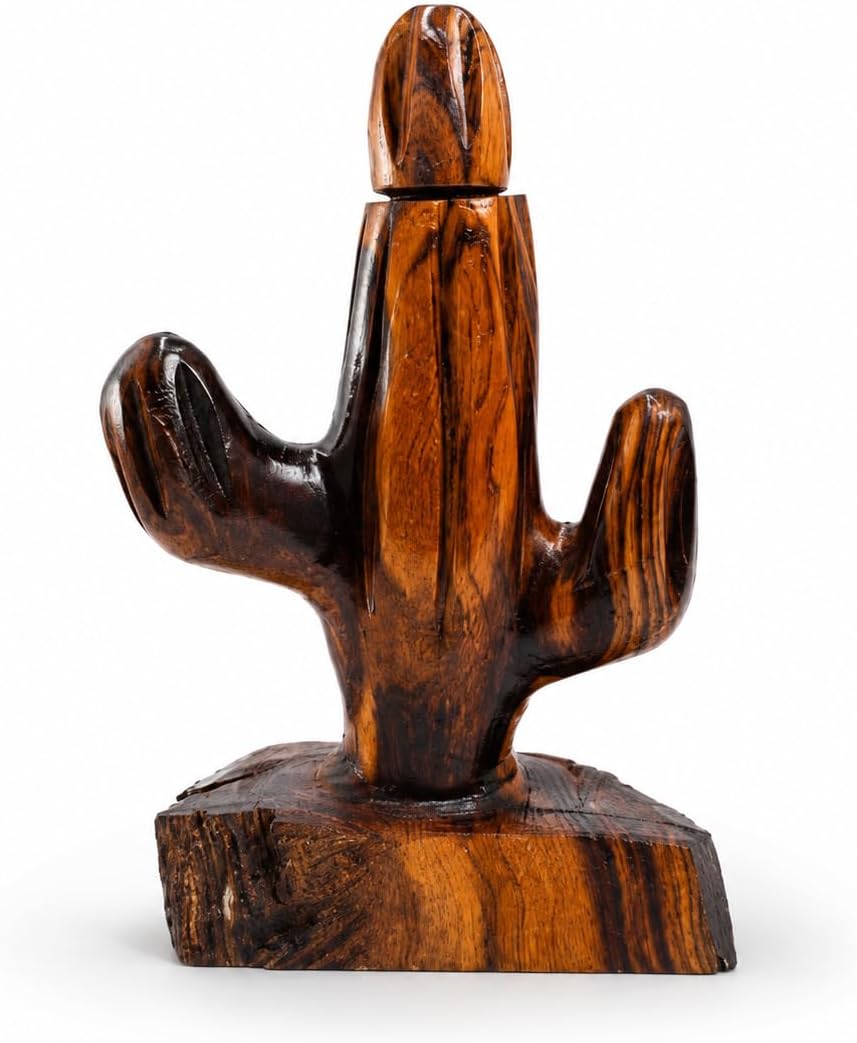 IECAP LLC Ironwood Pepper Grinder – Manual Spice Grinder, Wooden Pepper Mill Grinder, Chiltepin Pepper (Cactus)