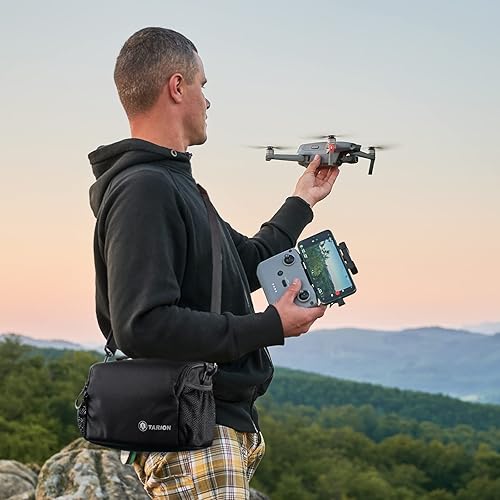 Miniatura 6 de TARION Bolsa para cámara DSLR, bolsa de mensajero pequeña para cámara DSLR, bolsa de hombro para cámara, bolsa para dispositivos, bolsa cruzada para