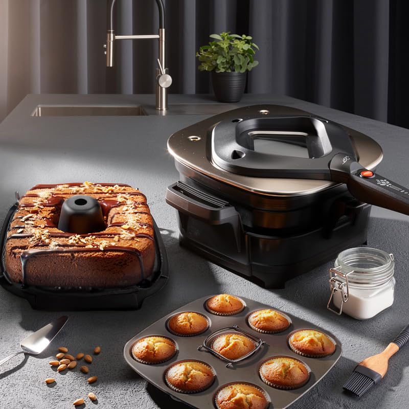 ETA Elektrischer Back- und Grilltopf Pecenka Sweet Family 6 L I Multifunktionskocher zum Kochen, Backen, Schmoren & Überbacken inkl. Backzubehör I Antihaft-Topf I 560 W