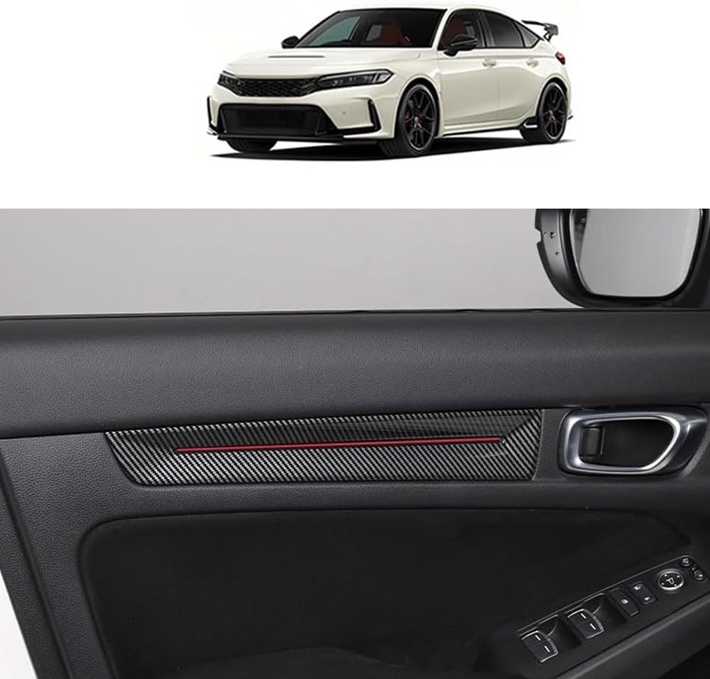 for 11th Gen Civic Type R FL5 Type R Inner Door Panel Trim Inner Door Trim Frame Type R FL5 Type R Inner Door armrest Door Panel Sticker Interior Modification FL5 Accessories