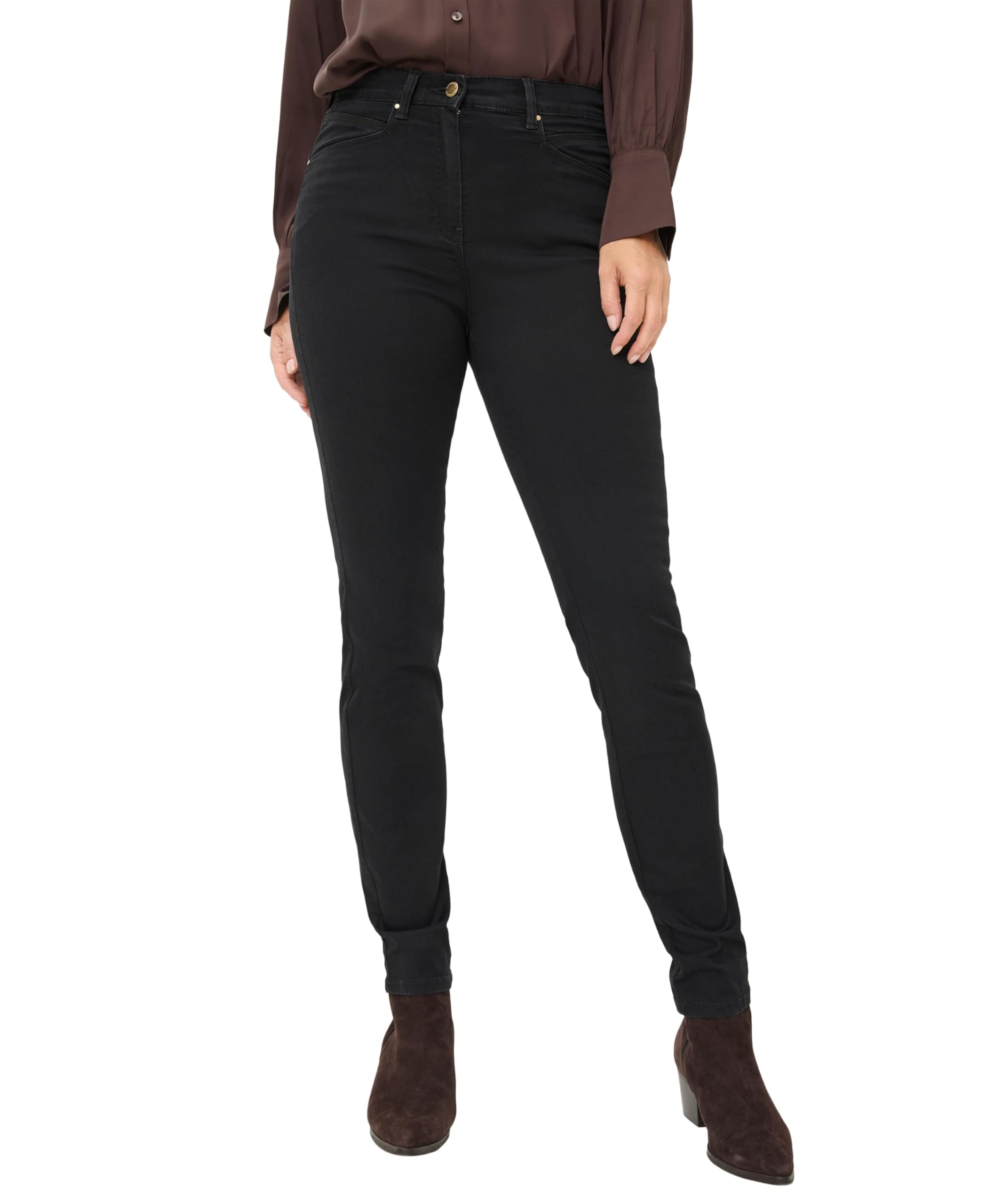 Raphaela by Brax Women's Luca Soft Tencel Jeans, Black, 27W x 32L, 27W / 32L - Image 3