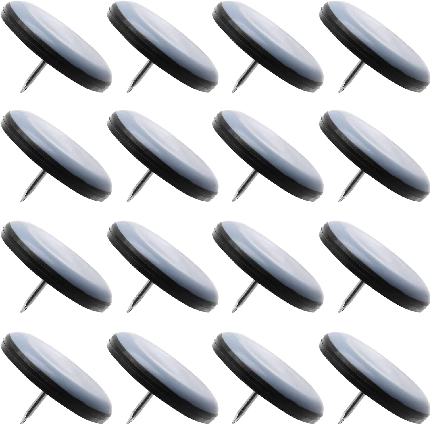 Kemactui 16PCS Nail on Furniture Glides, 1.5 Inch Round
