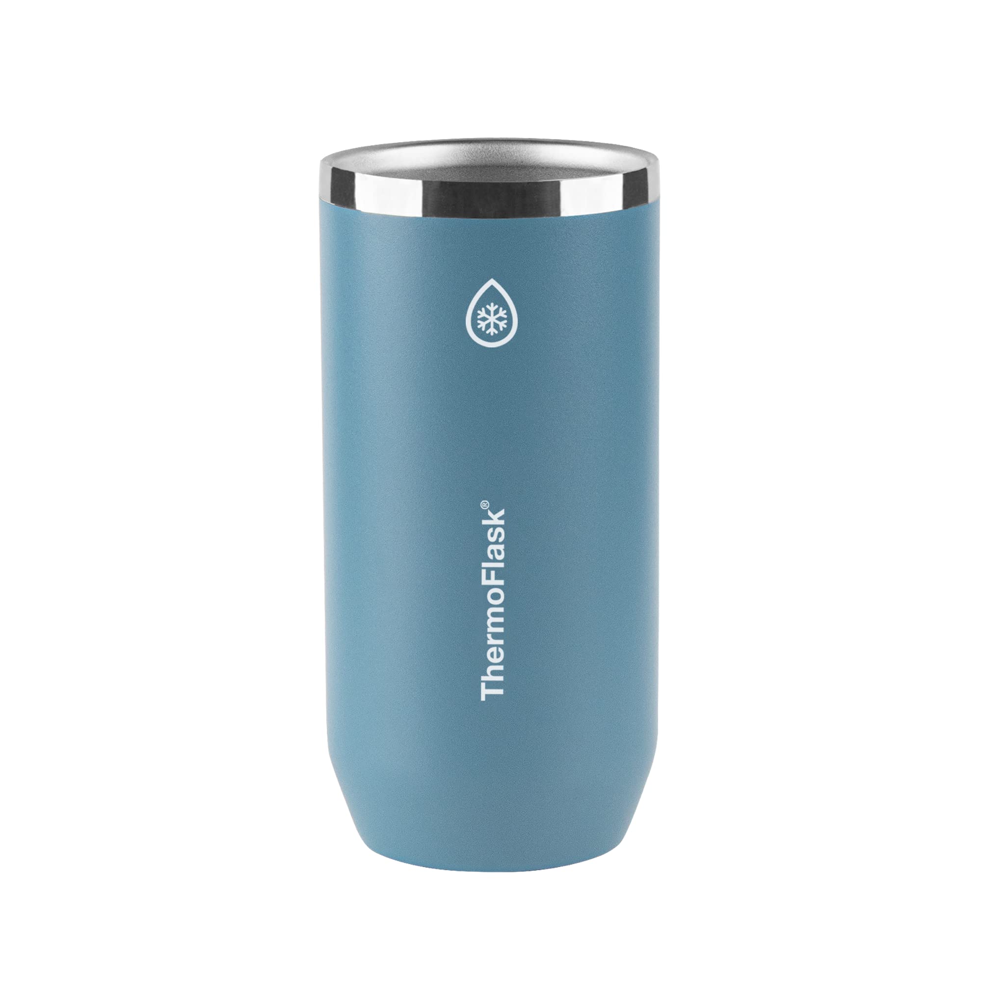 Thermoflask Izolowana próżniowo chłodziarka do puszek i butelek, wysoki rozmiar, 473 ml, Dusty Blue