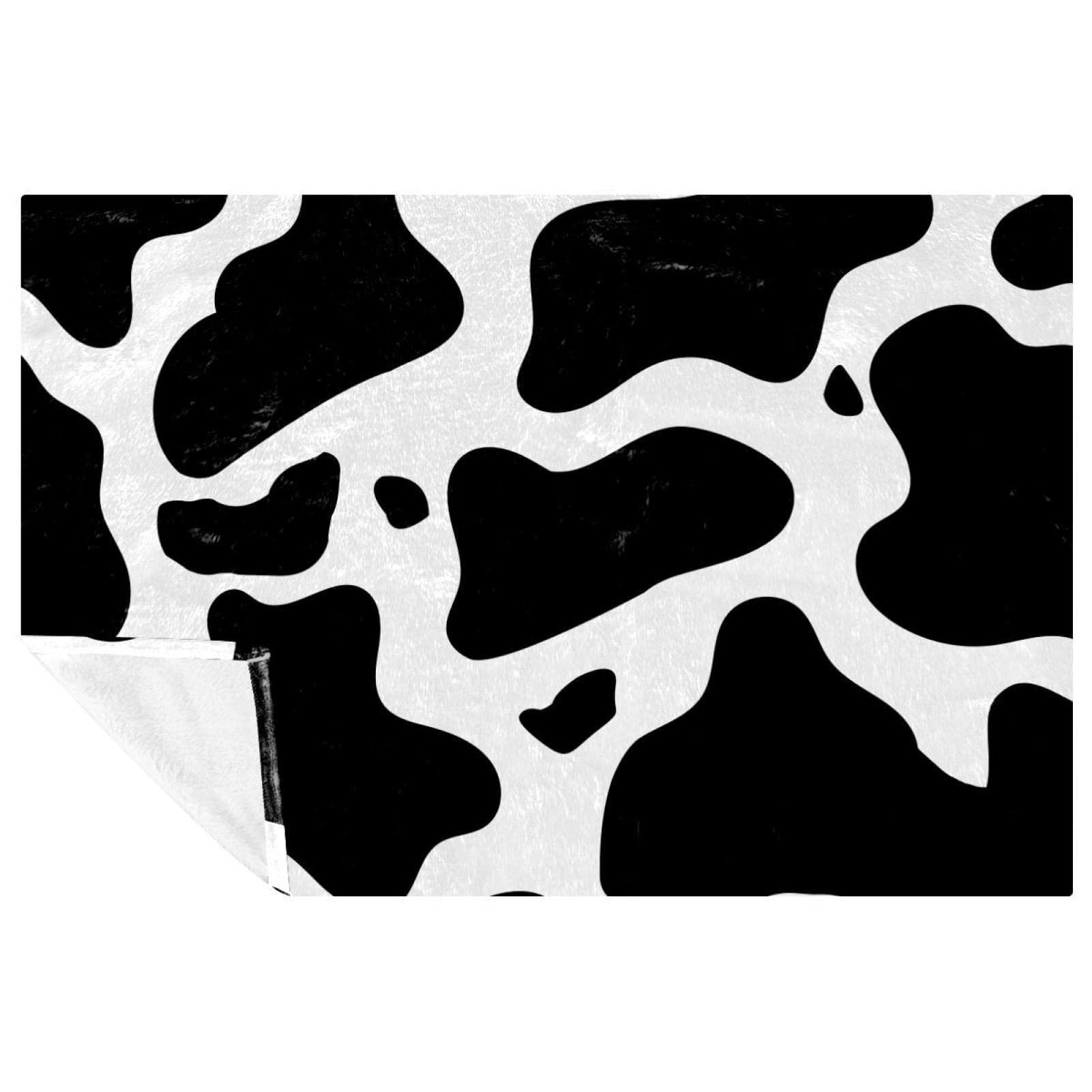 Couverture douce vache 150x100 cm pour stopper le froid