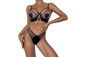 Women Sexy Leather Bra and Panty Set with Detachable Leather Garters