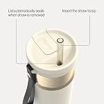 Contigo SnapSeal 24 oz Water Bottle w/Carry Strap & Reusable Straw | Vacuum-Insulated Stainless Steel for Hot & Cold Drinks | Spill-Proof Lid | BPA & Lead-Free | Dishwasher Safe