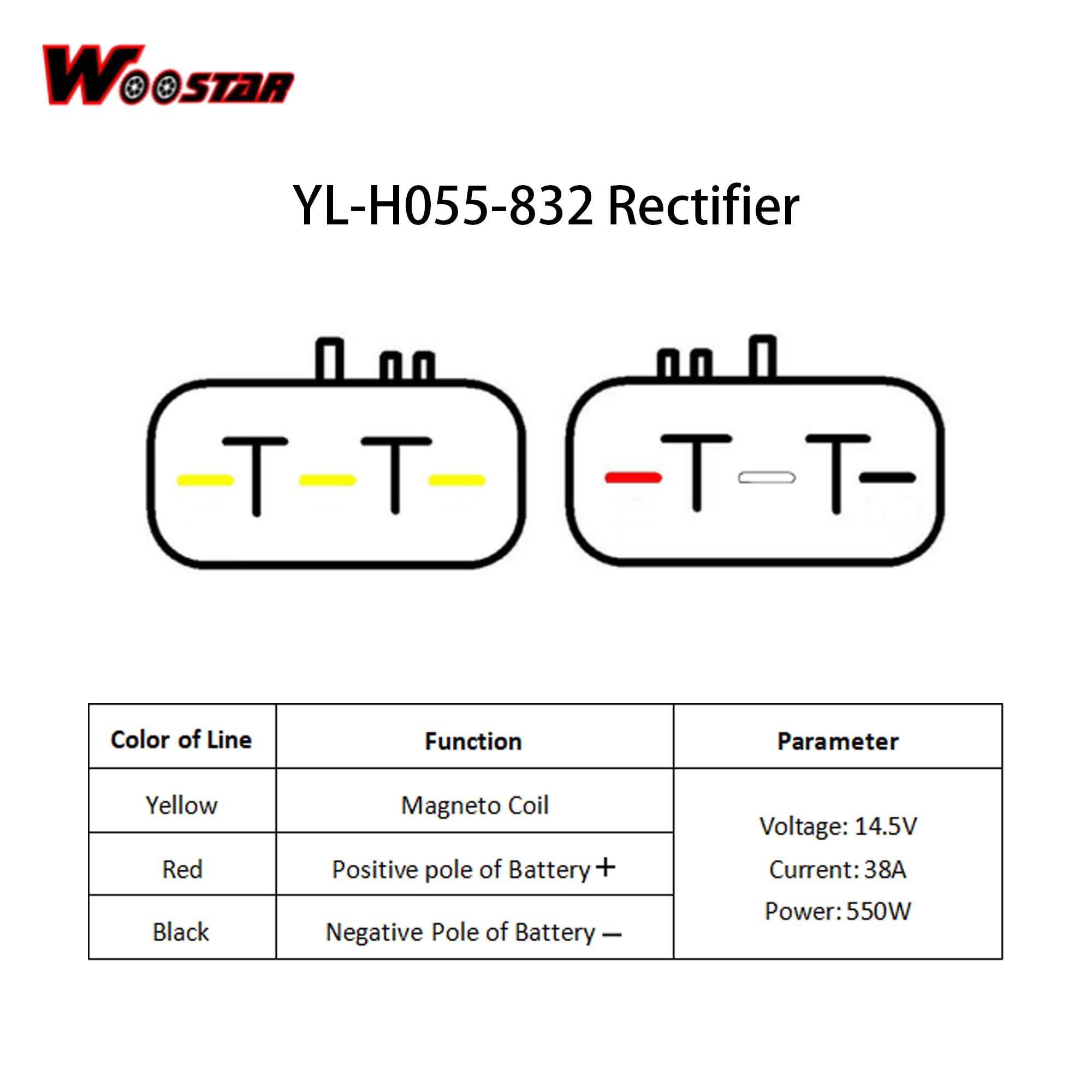 WOOSTAR 5 Draht Spannungsregler Gleichrichter Ersatz für 2010-2018 S1000RR 2014-2015 S1000XR 2011-2015 C600 Sport 2011-2015 C600GT 2011-2017 C650GT 2011-2014 HP4 OEM 12317718422