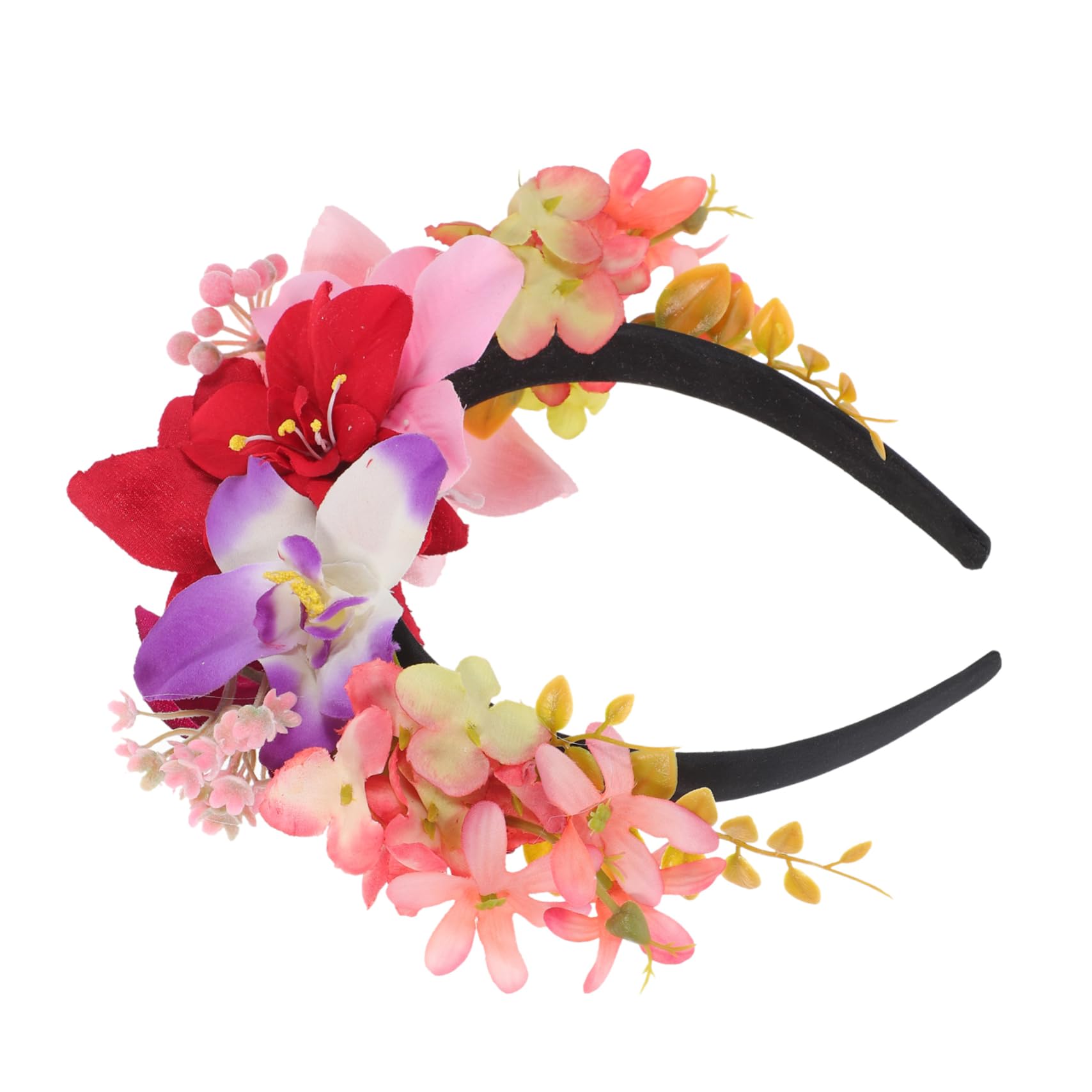 Healeved 4pezzi Cerchietto Floreale Elegante Per Cerimonia e Occasioni Speciali Accessorio Per Con Fiori Di Giglio Per e Matrimoni