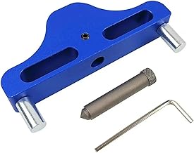 Bceer Marcador De Centros Trazador De Líneas Trazador De Líneas Herramienta para Marcar Madera Trazador De Madera Calibre De Aleación De Aluminio(Color:Azul)