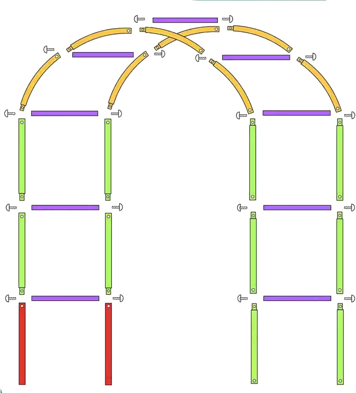 Garden Arches for Climbing Plants, Rose Arch, Pergola Arbor, Outdoor Garden Arbor Wedding Arches for Outdoor and Indoor Party Decoration(Green,200x230x25cm)