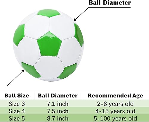 Miniatura 2 de Balón de fútbol tamaño 3,4,5, regalo de entrenamiento de práctica para niños y niñas, viene con bomba y aguja