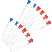 Plastic Test Tubes for Easy Visualization of Color Changes for Scientific Experiment 12pcs with Screw Caps, Lightweight Abs Material for Science Lab and Classroom Use