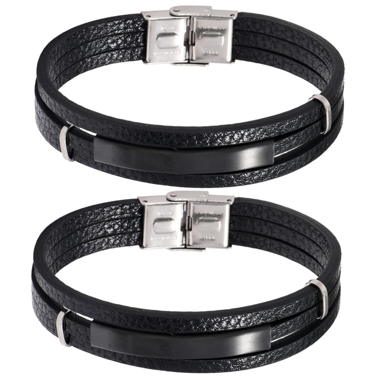 POPETPOP 10pièces Bracelet Cuir Pour Homme Lot De Design Multi-couches Décoration Élégante Pour Poignet Pours Fêtes Occasions Spéciales