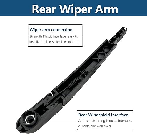 Miniatura 4 de Juego de brazo y limpiaparabrisas trasero para Chevrolet Sonic 2012-2020, Chevrolet Aveo 2011-2019 Reemplazo de limpiaparabrisas trasero Número de