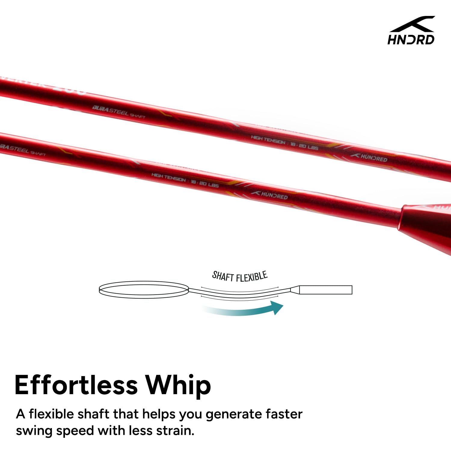 HUNDRED Powertek 200 Badminton Racket, Unisex Adulto