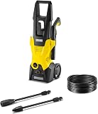 Kärcher Idropulitrice K 3, Pressione max 120 bar, Portata 380 l/h, Area di lavoro 25 m²/h, Filtro acqua, Pistola e Tubo Alta Pressione 6m, Serbatoio detergente, Ugello mangiasporco, Lancia Vario Power - 1