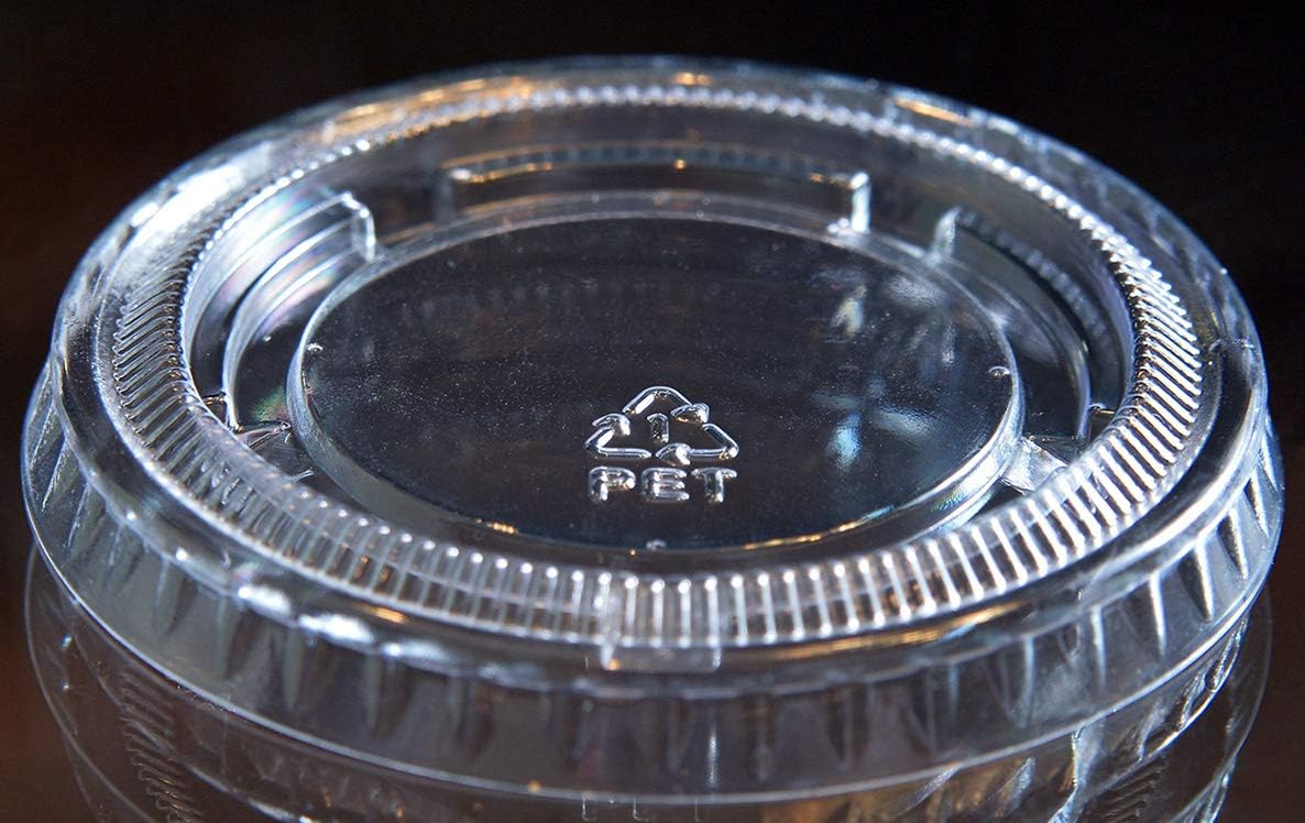 Daxwell Plastic Lids, PET, Fit 1.5 oz., 2 oz. & 2.5 oz., Clear, E10004472 (Case of 2,500)