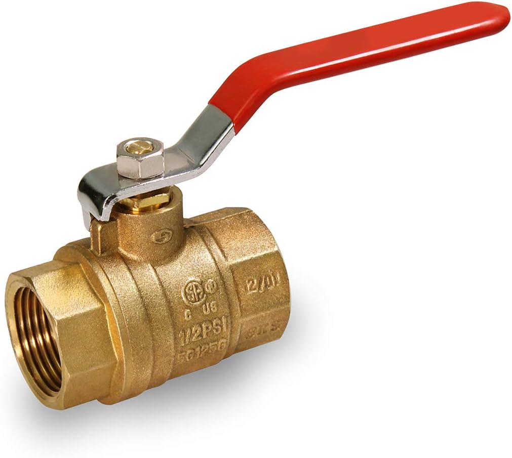 Midline Valve 522C223-5 Premium Brass Gas Ball Valve with 1 in. Sweat Connections (5 Pack), 1 in. SWT
