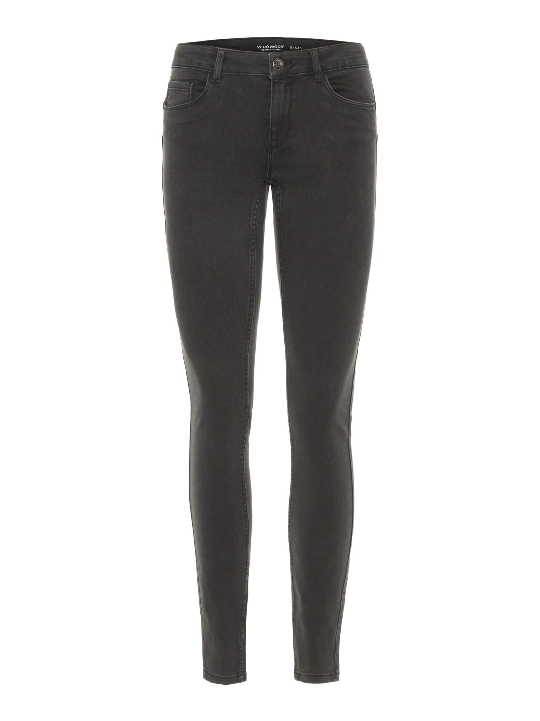 VERO MODA Womens Jeans Dark Grey Denim 28W / 34L