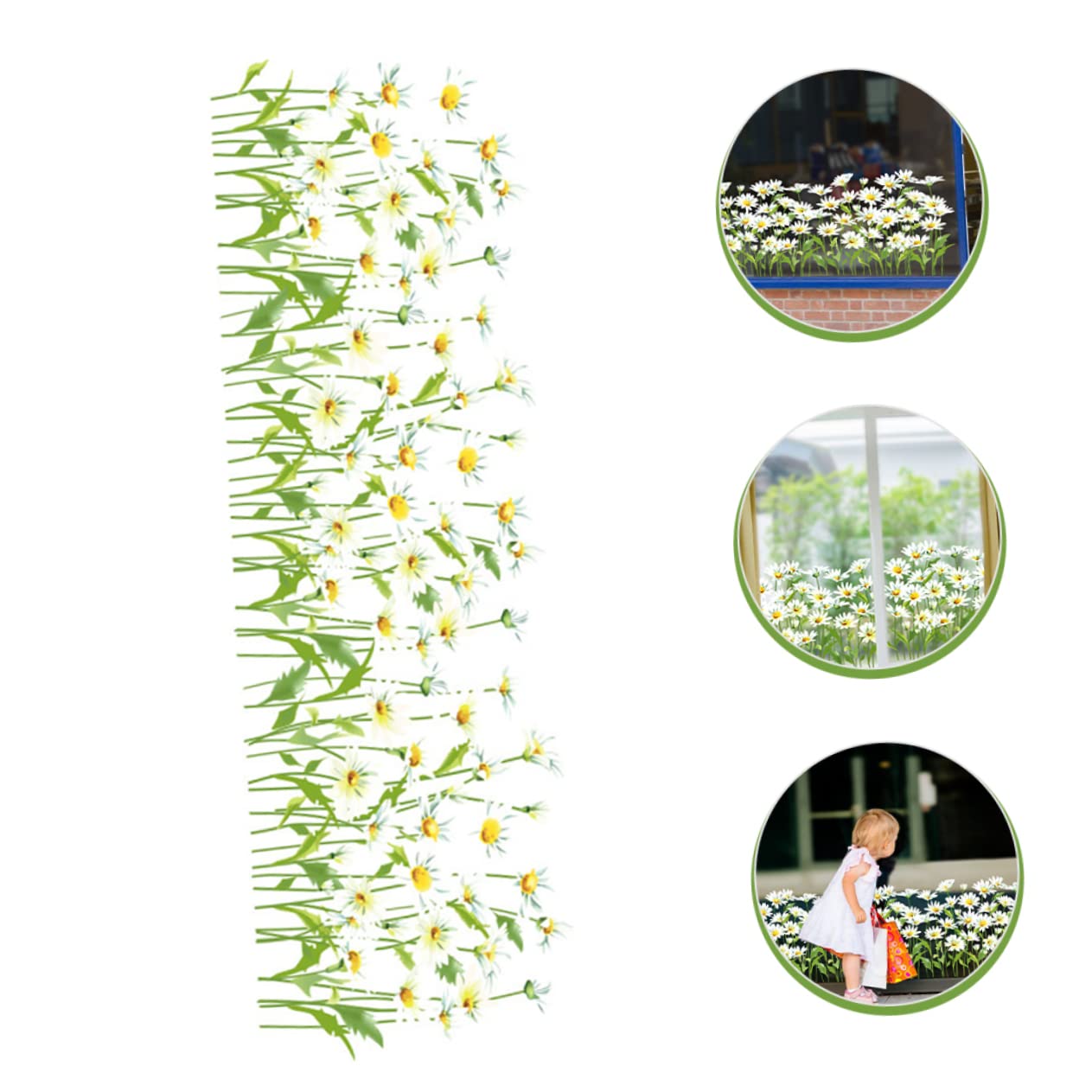 DOITOOL 4piezas Calcomanías De Flores Para Paredes Adhesivos Decorativos Removibles Para Ventanas y Puertas Decoración Elegante Para Salas Habitaciones y Oficinas
