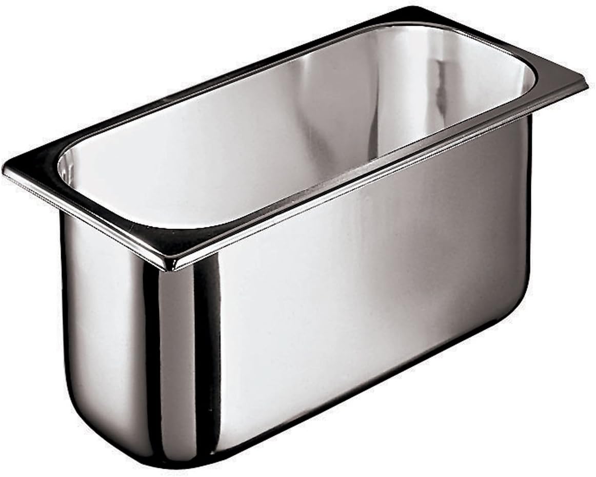 Paderno World Cuisine 8-Quart Stainless-Steel Ice Cream Container