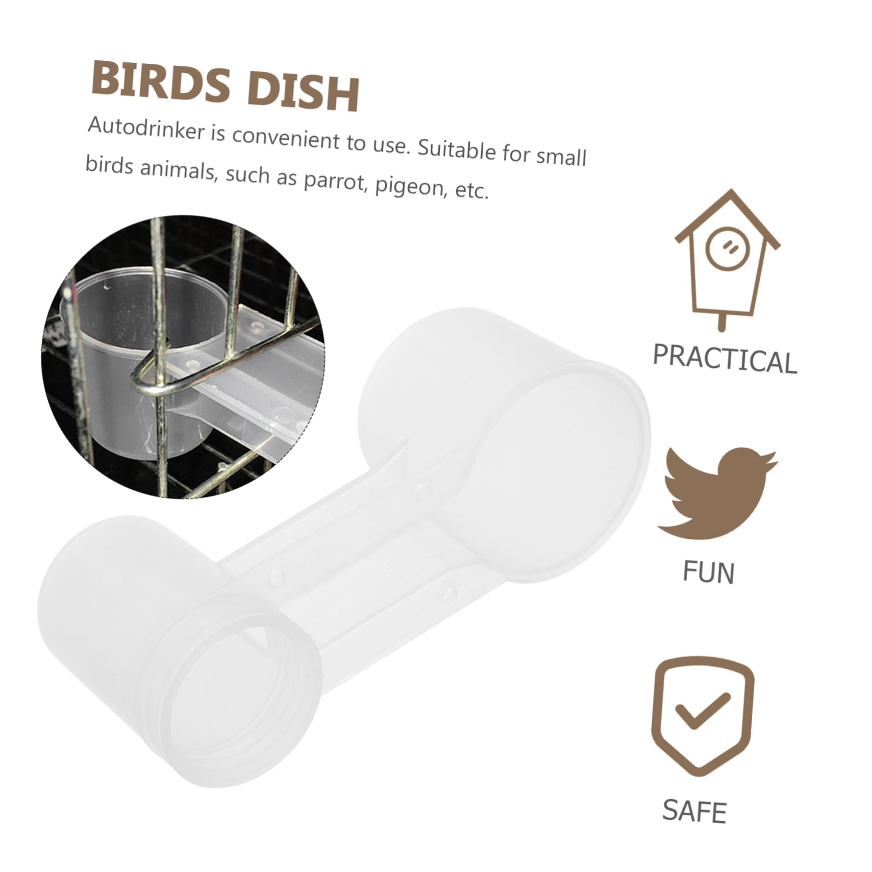 Abreuvoir Automatique pour Pigeons à Double Ports, Lot de 10