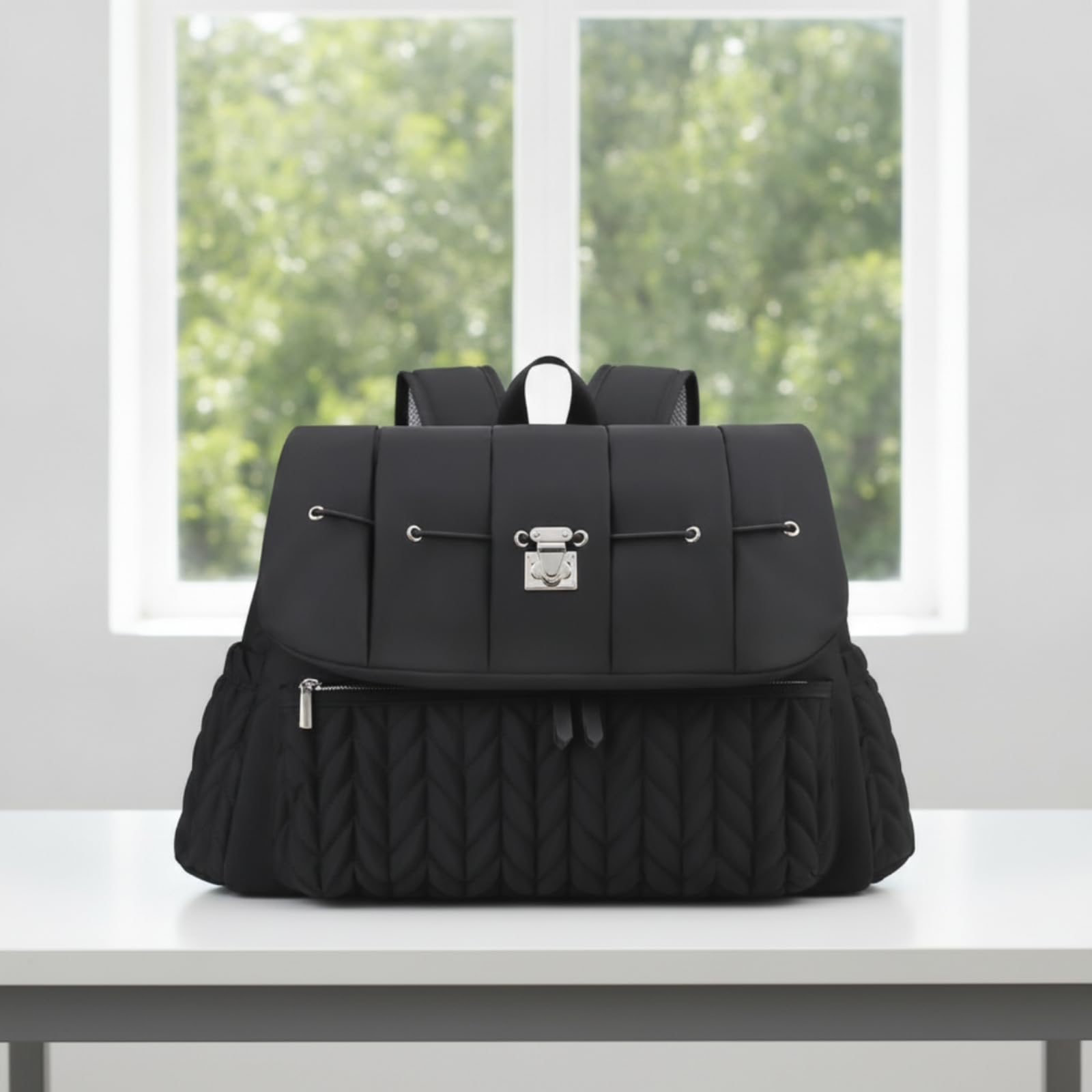 Mochila Pañalera Ligera Bolso Pañales con Cambiador Práctica para, Paseos Diarios, Viajes, Verde, Verde
