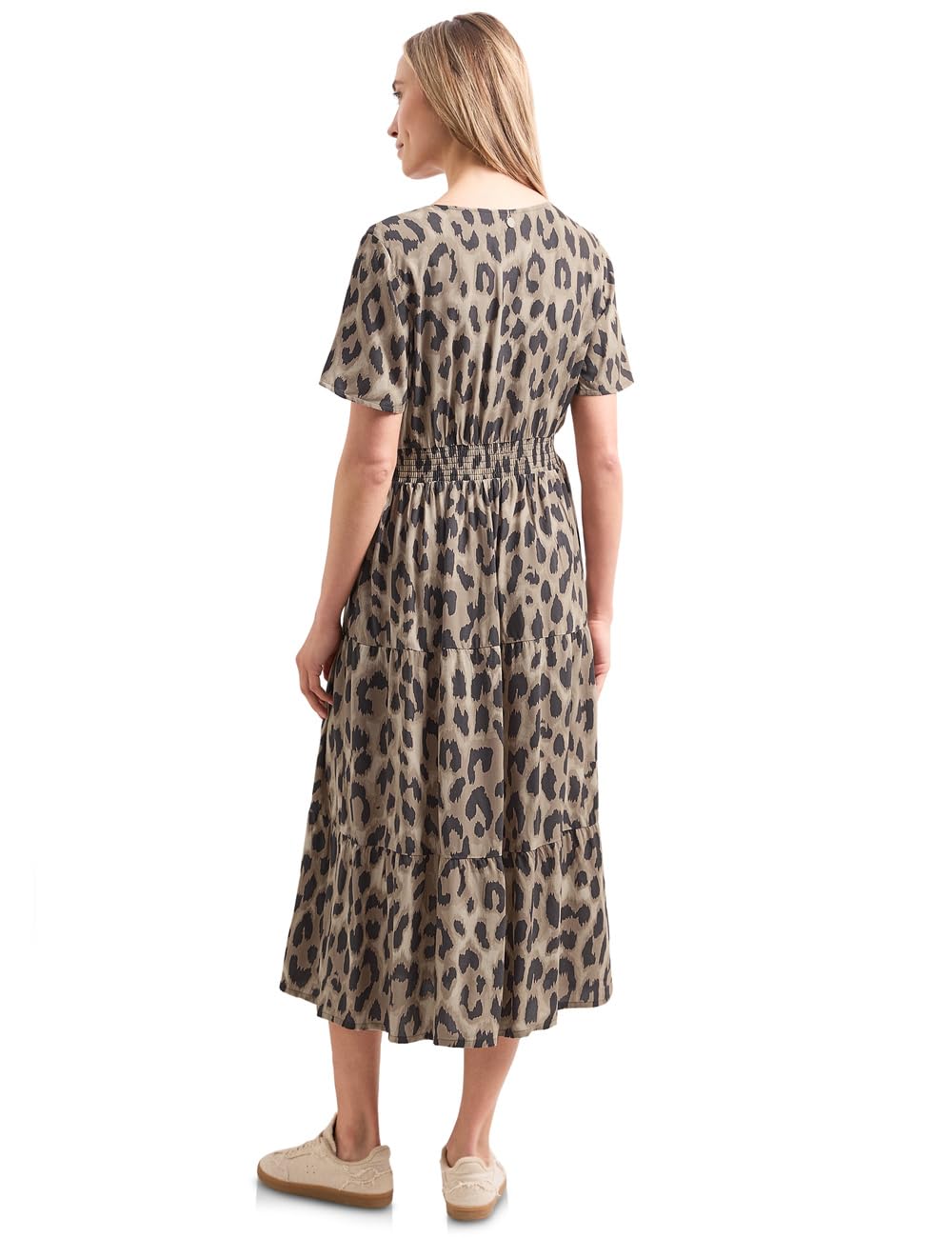 Street One Damen 1409290 Midi-Kleid mit Smock-Detail (1er Pack)