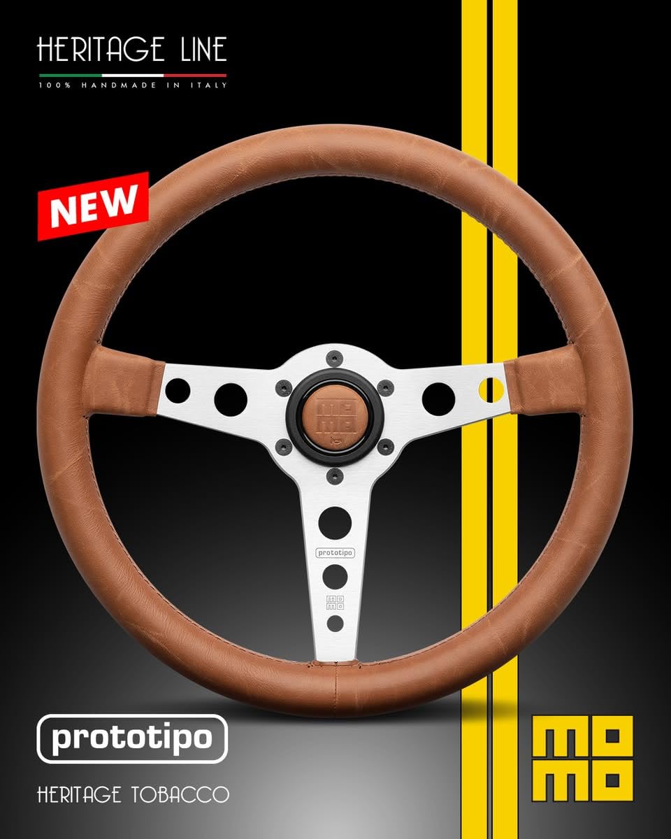 Amazon.com: MOMO Prototipo Heritage Tobacco Steering Wheel 350mm