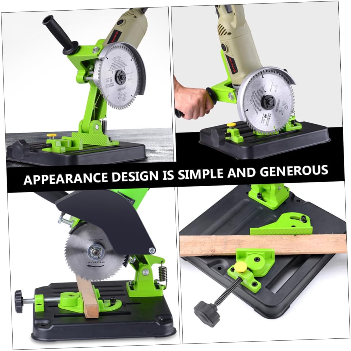 Alipis Angle Grinding Machine Fixed Stand and Polishing Machine Bracket, Green Steel Angle Holder with Adjustable Support for DIY Cutting and Grinding Tasks