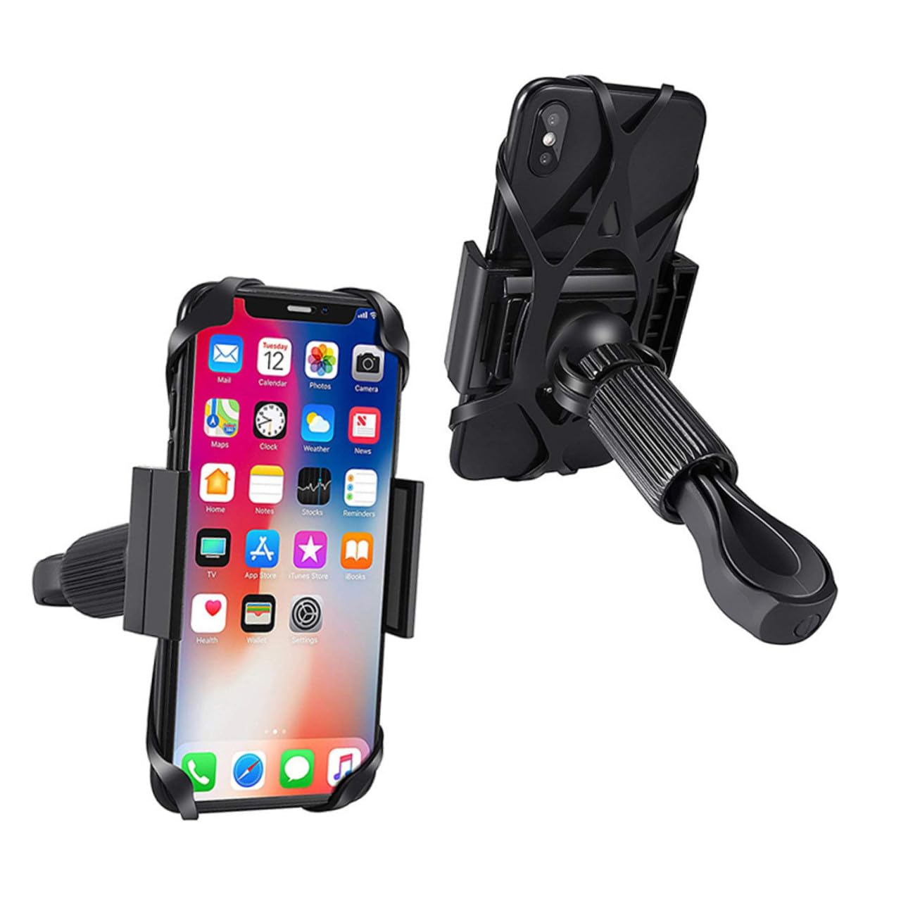 OSALADI 3pezzi Supporto Per Smartphone Da Bici Supporto Navigazione Per Bicicletta Design Antiscivolo e Stabile Nero