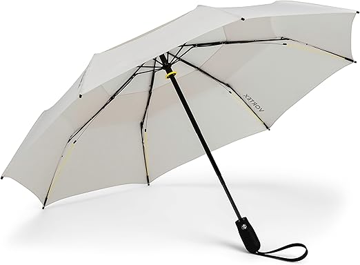ShedRain Vortex Compact Umbrella, Folds to 11", 43" Arc, One-Hand Operation, Windproof up to 75 mph