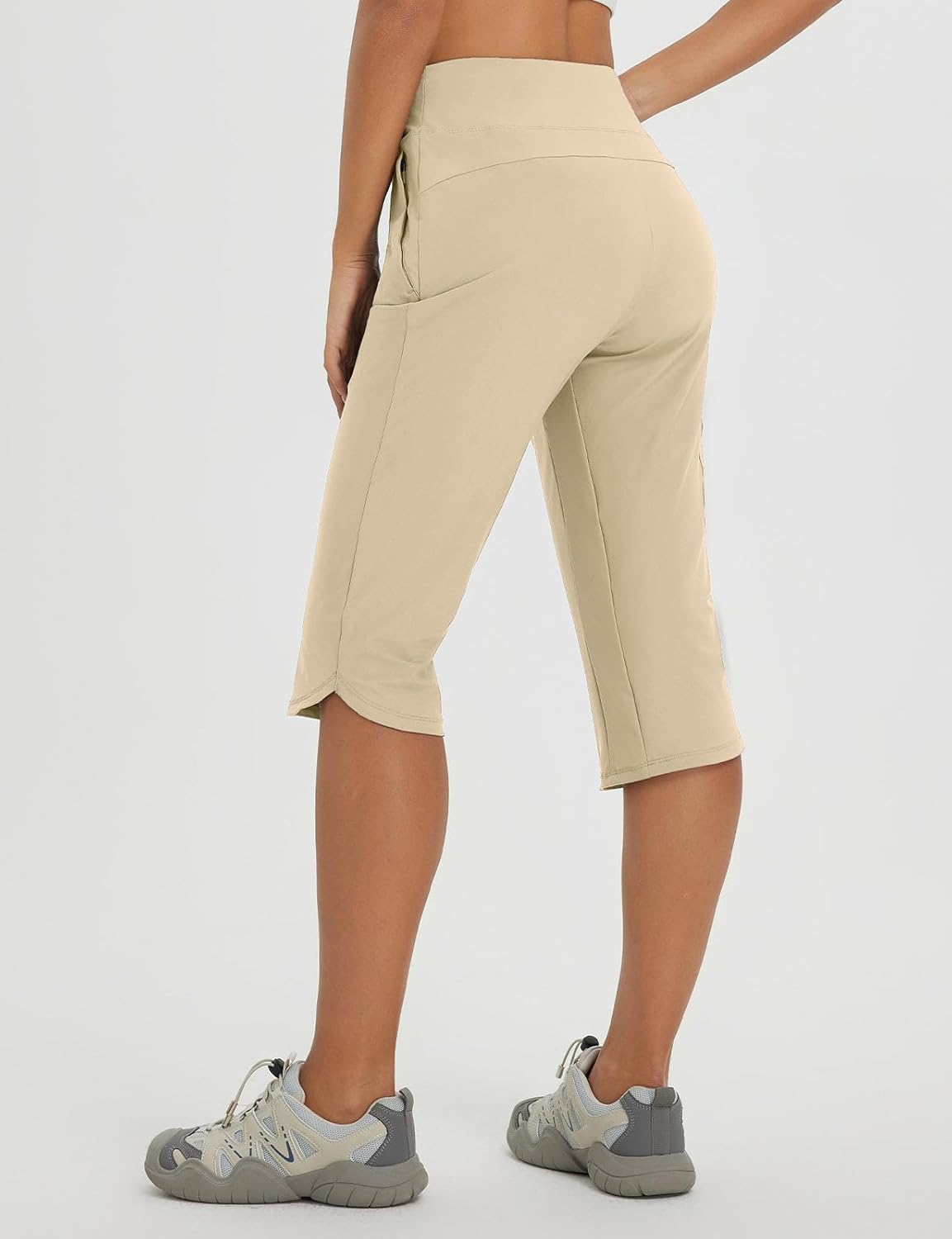 baleaf Women's 17'' Capri Pants Lighweight Cargo Capris Quick Dry Zipper Pockets Hiking Biking Casual Outdoor - Image 2