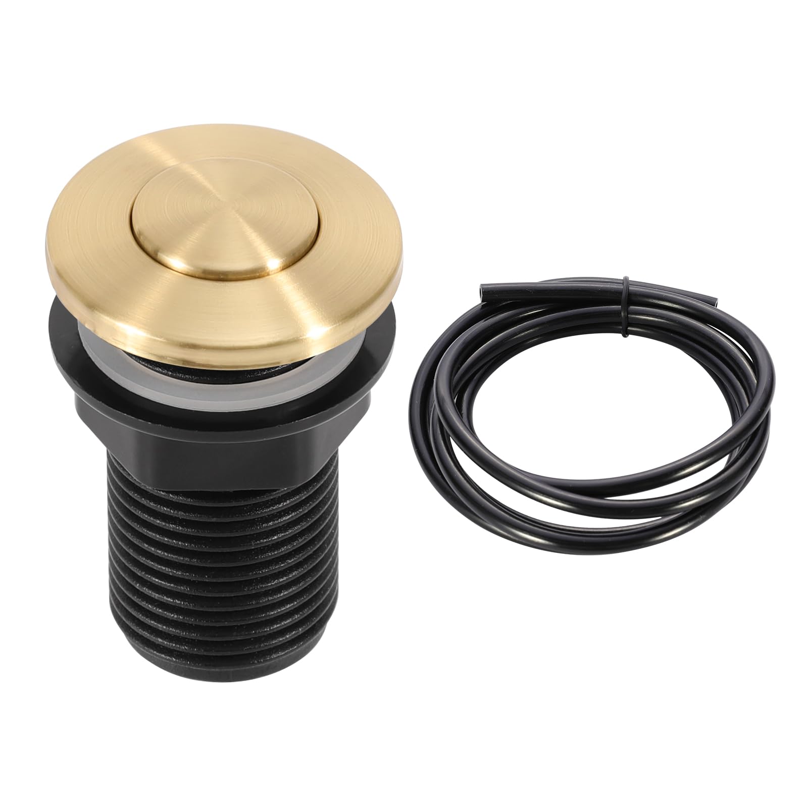 RQYEKDO Garbage Disposal Air Switch Kitchen Sink Top Long Stainless Steel Brushed Nickel Long 32mm/1.26 inch for Food and Waste Disposal On/Off Air Button Parts