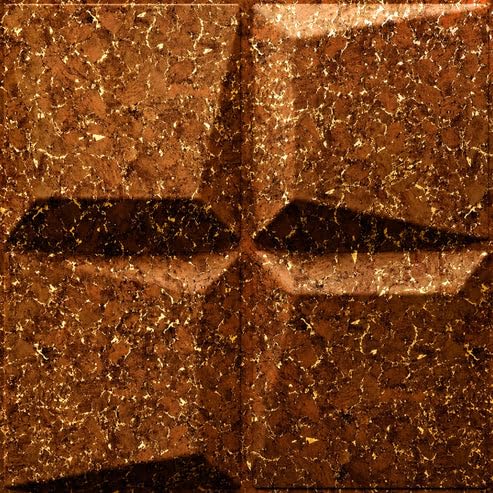 Image of Kayra Decor 3D PVC Wall Panels for Bedroom & Living Room | Cube Design | Metallic Bronze Color | 19.7 x 19.7 Inch | Pack of 18 | 42.48 Sq Ft