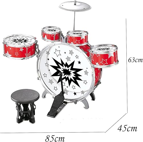 Miniatura 2 de Juego de batería de jazz para niños de 3 a 8 años de edad juego de batería de juguete de instrumentos musicales tocando el kit de batería de