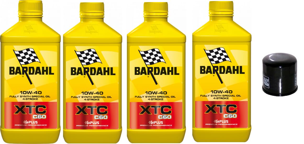 KIT TAGLIANDO BARDAHL XTC C60 10W40 FILTRO OLIO KAWASAKI Z 750 S 2007/2009