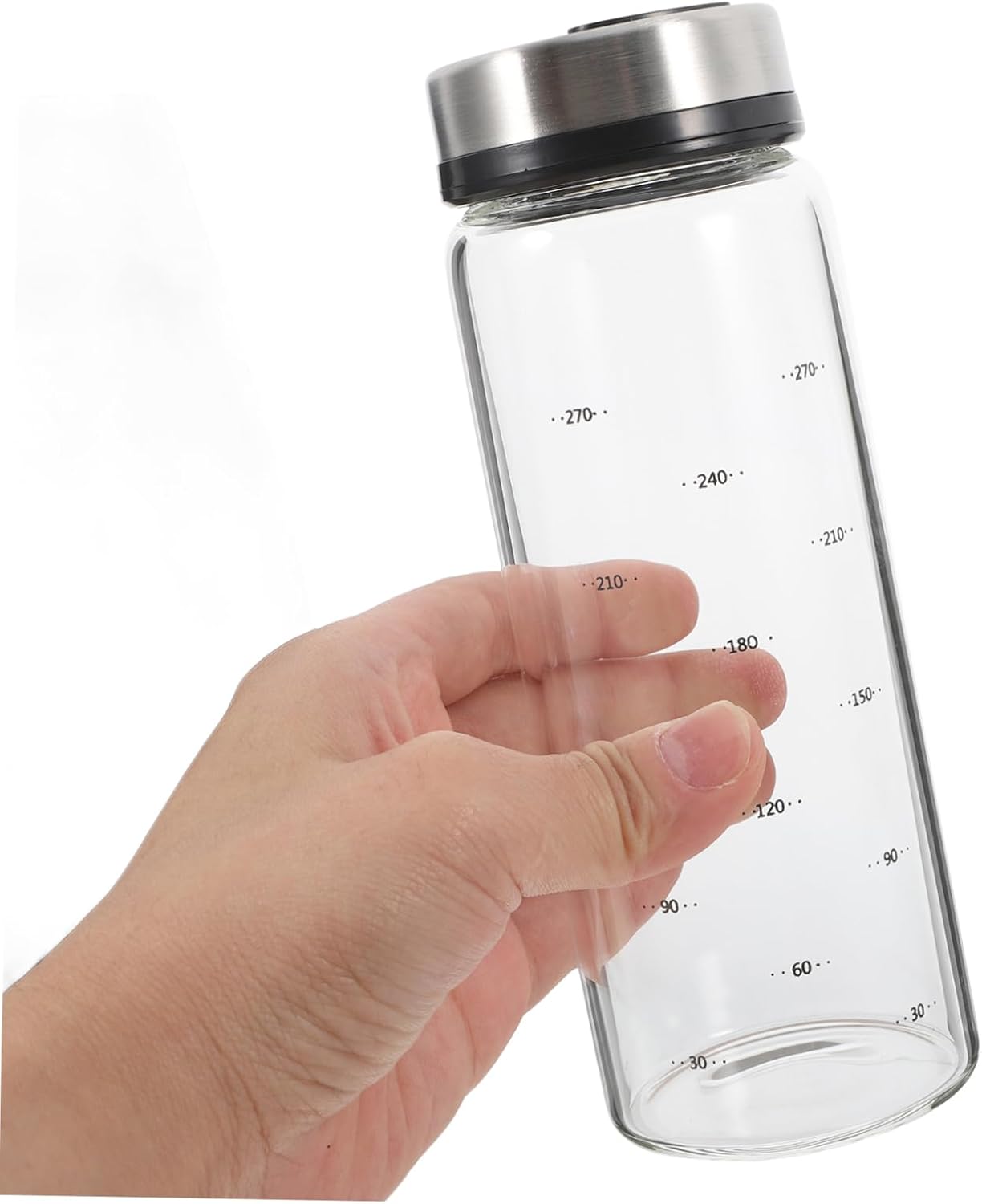 Rotary Glass Pepper Container Stainless Steel Seasoning Bottle Portable Spice Jar for Home Restaurant Bbq