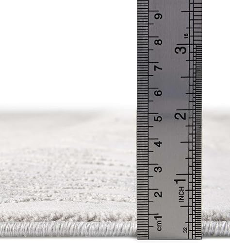 Miniatura 4 de Unique Loom Finsbury Collection - Alfombra de área Camilla (2 pies x 8 pies, grismarfil)