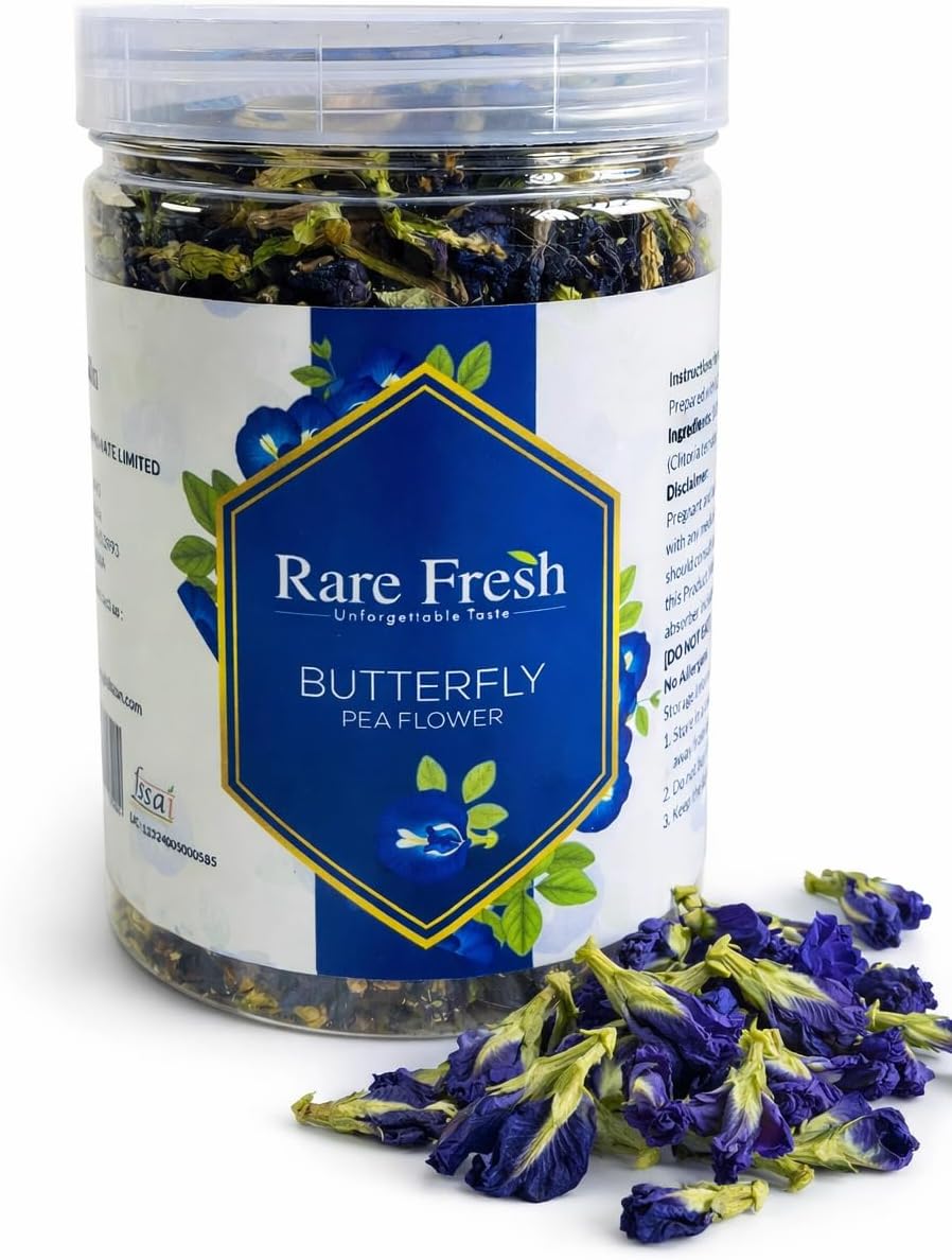 Butterfly Pea Flower Tea | Natural Herbal Blue Tea | Dried Butterfly Pea Flowers | Caffeine Free | 50 g