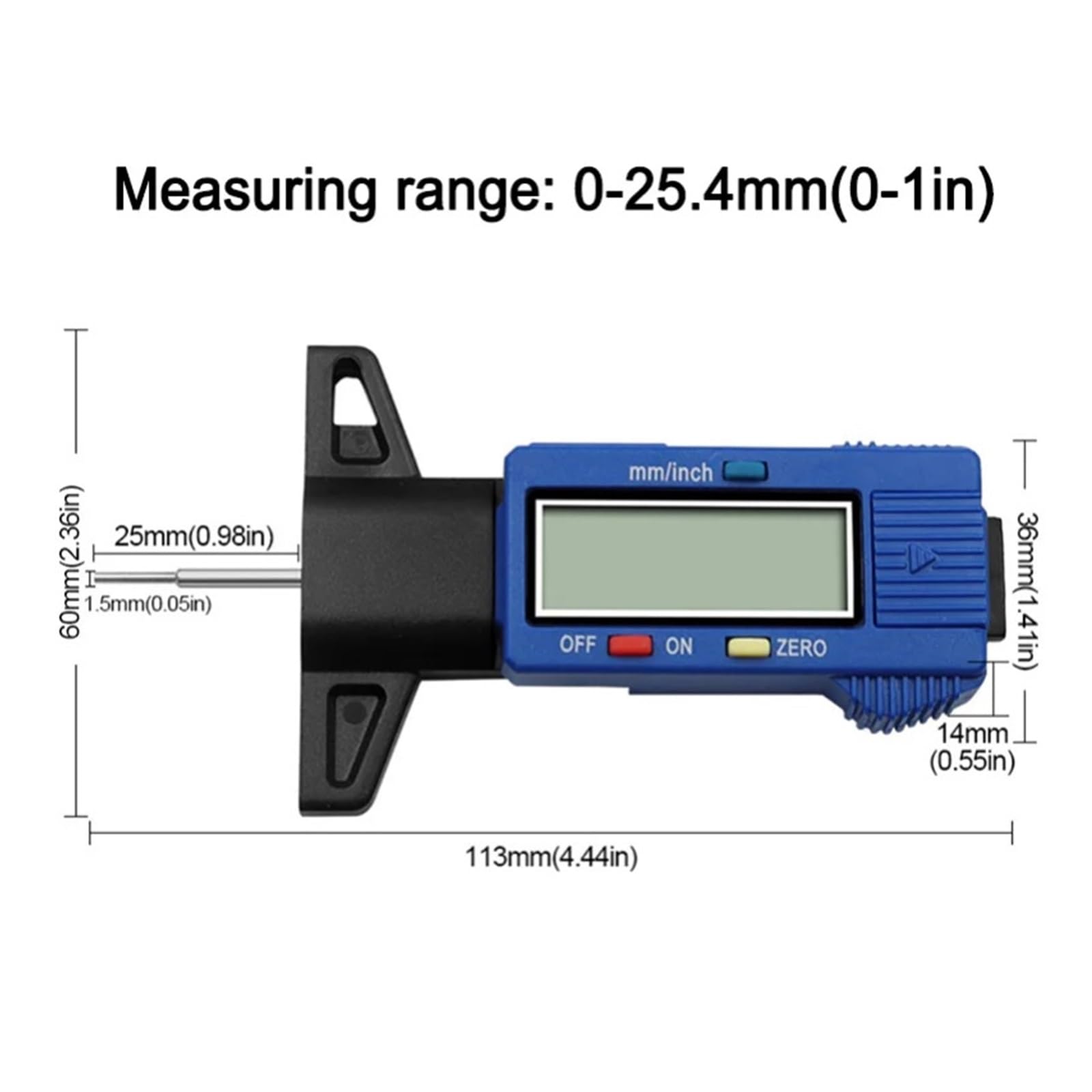 Reifenprofiltiefenmesser 10 stücke Auto Reifen Digitale Profiltiefenmesser Meter Dicke Gauge Tragen Erkennung Messung Werkzeug Tiefe Messschieber,für Autos, Transporter, LKWs(Silver)