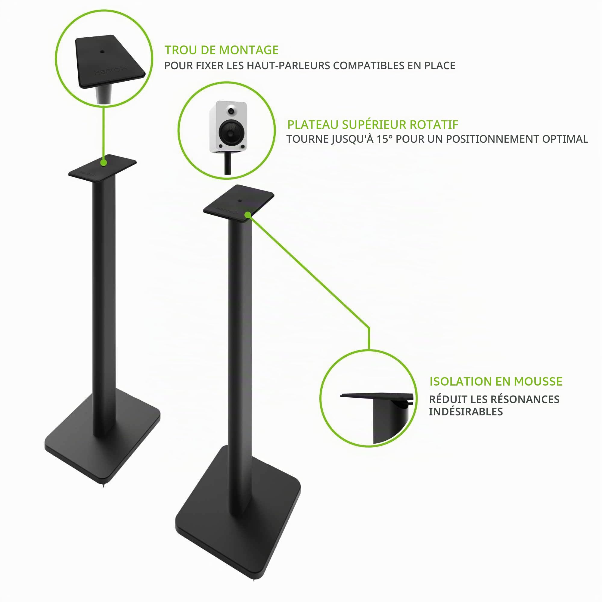 Kanto SP26PL 26 Bookshelf Speaker Stands (Black)